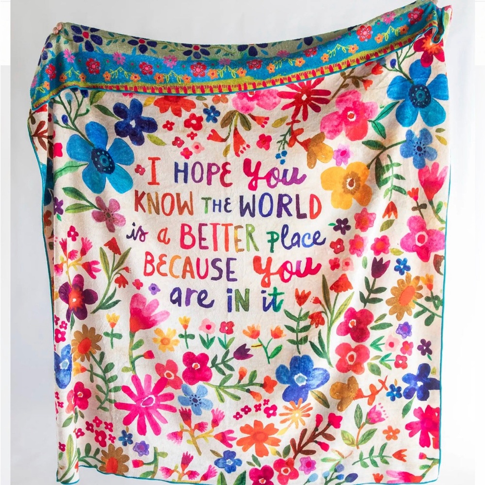 Natural Life Double Sided Cozy Blanket/Throw